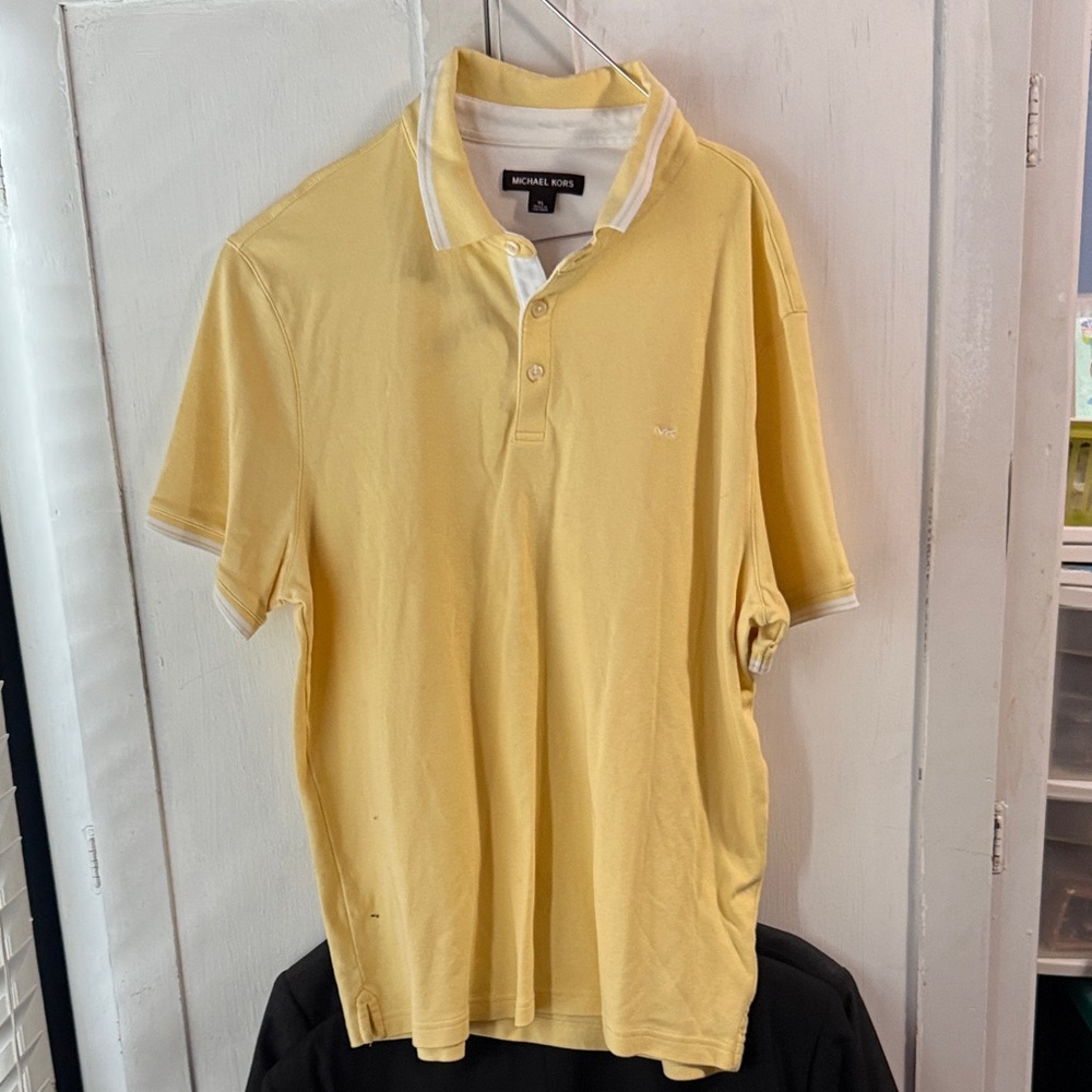 Michael Kors Men's Yellow Polo Shirt